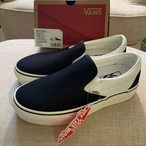 NWT Vans Slip On Black & White 7.5